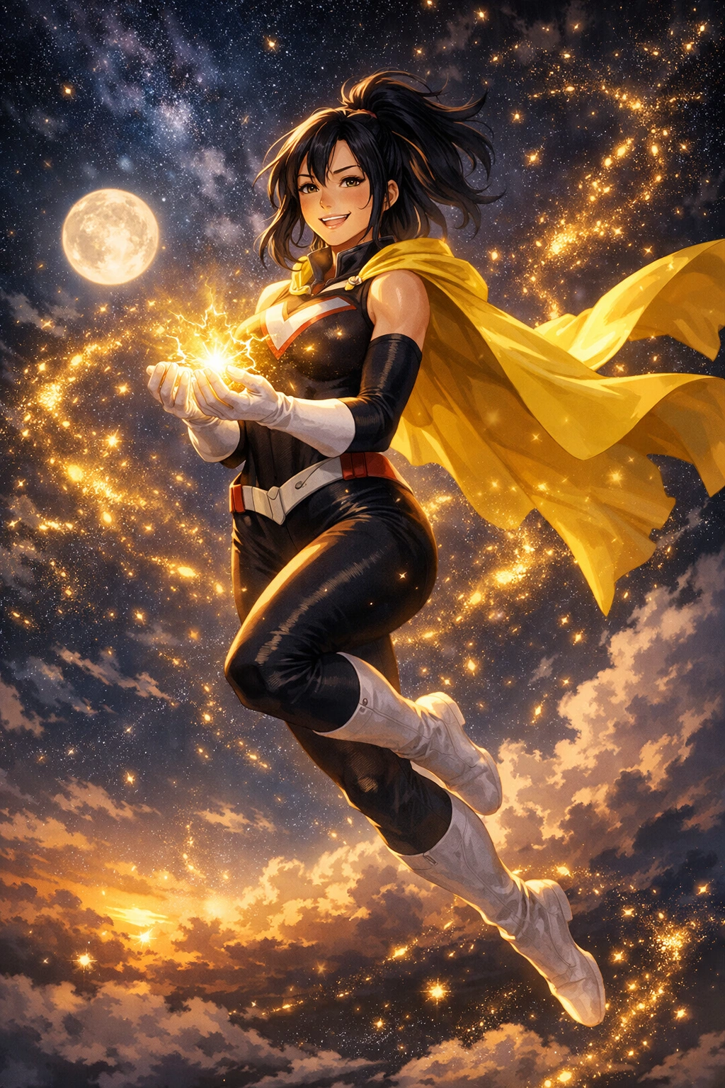 Nana Shimura floating holding One For All My Hero Academia