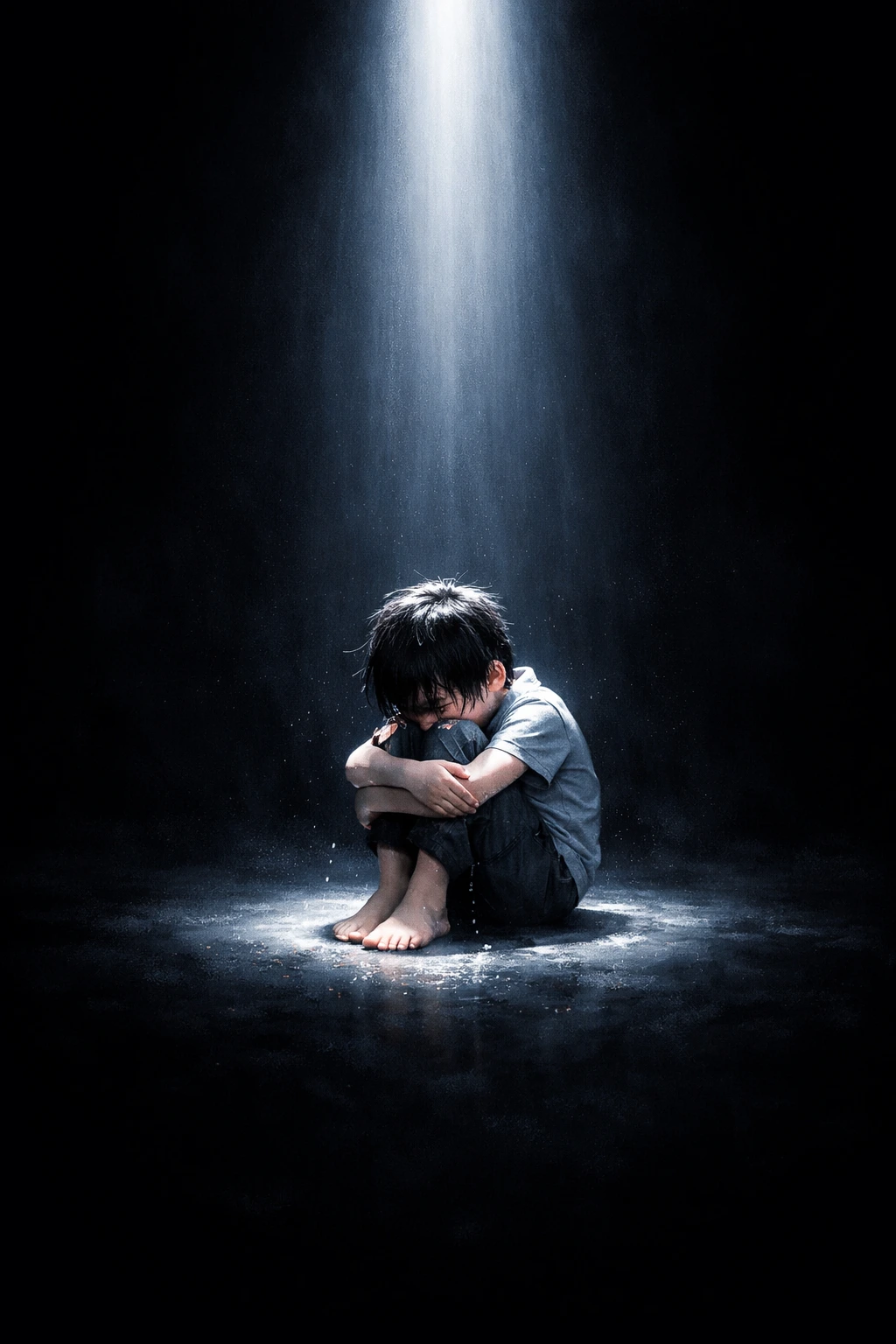 The innocent soul of Tenko Shimura crying in the dark vestige realm.