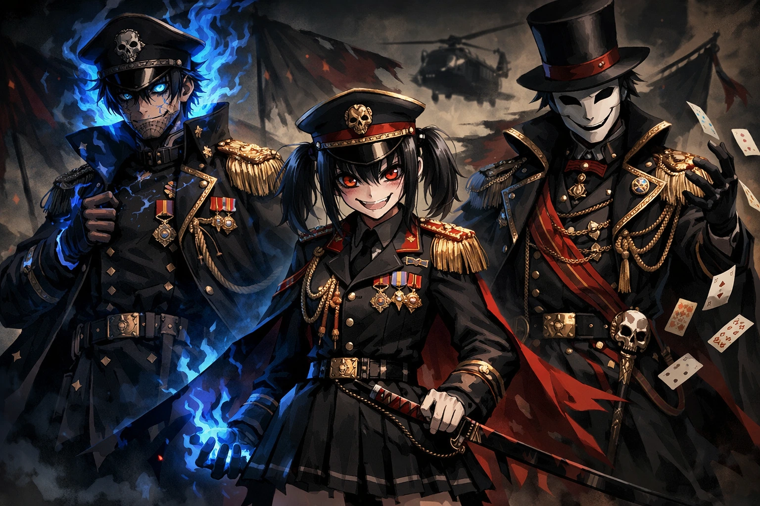 The dangerous Vanguard lieutenants of the Paranormal Liberation Front taking command.