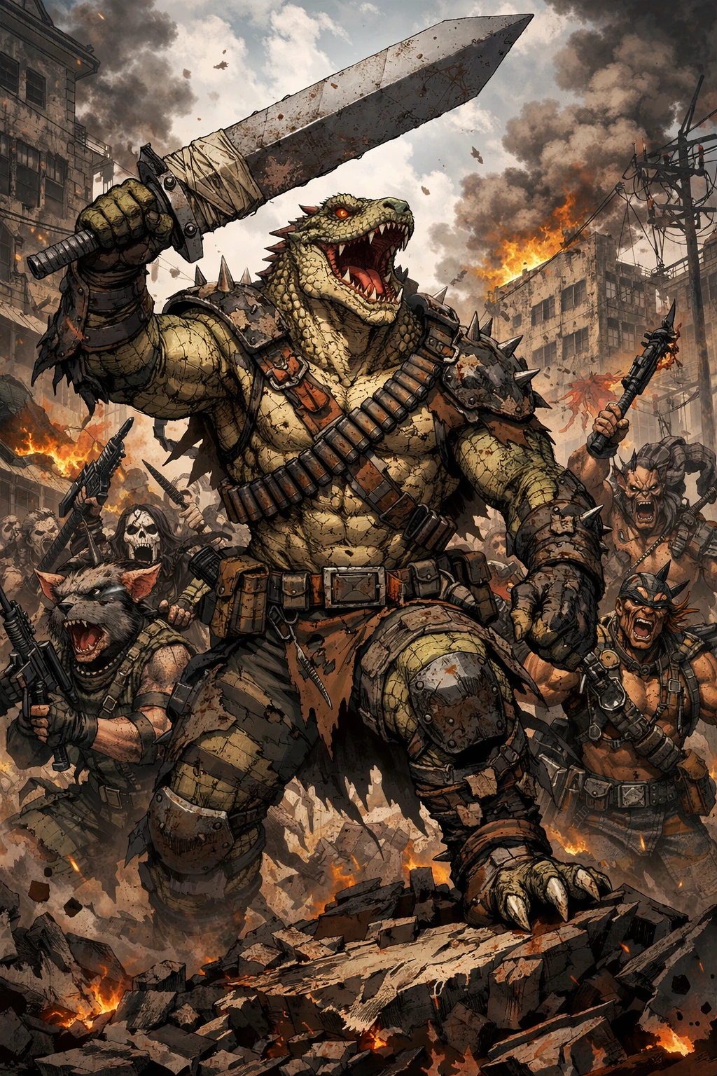 The mutant militia fighting under the banner of the Paranormal Liberation Front.