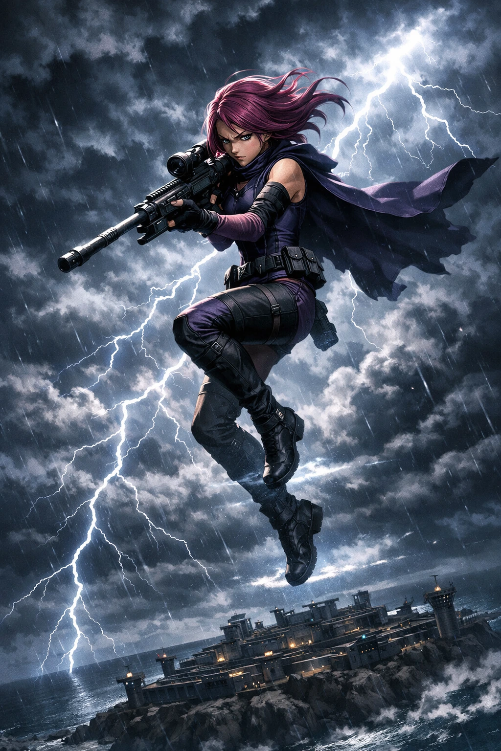 Lady Nagant utilizing the Air Walk Quirk given by All For One.