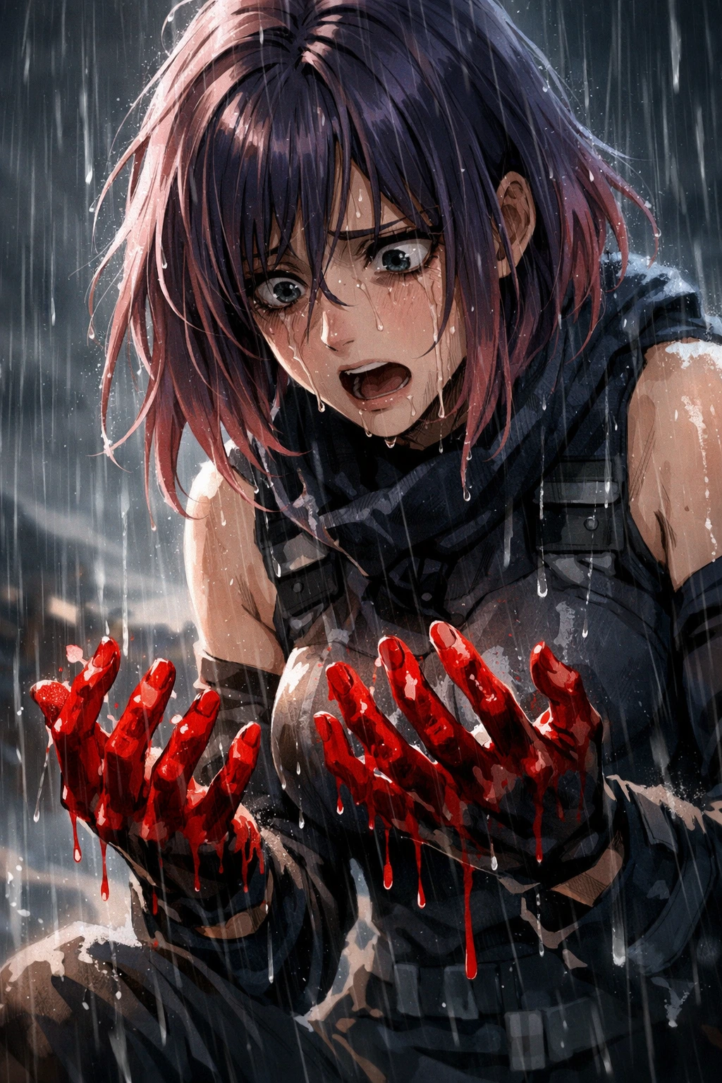 The psychological breakdown and trauma experienced by Lady Nagant.