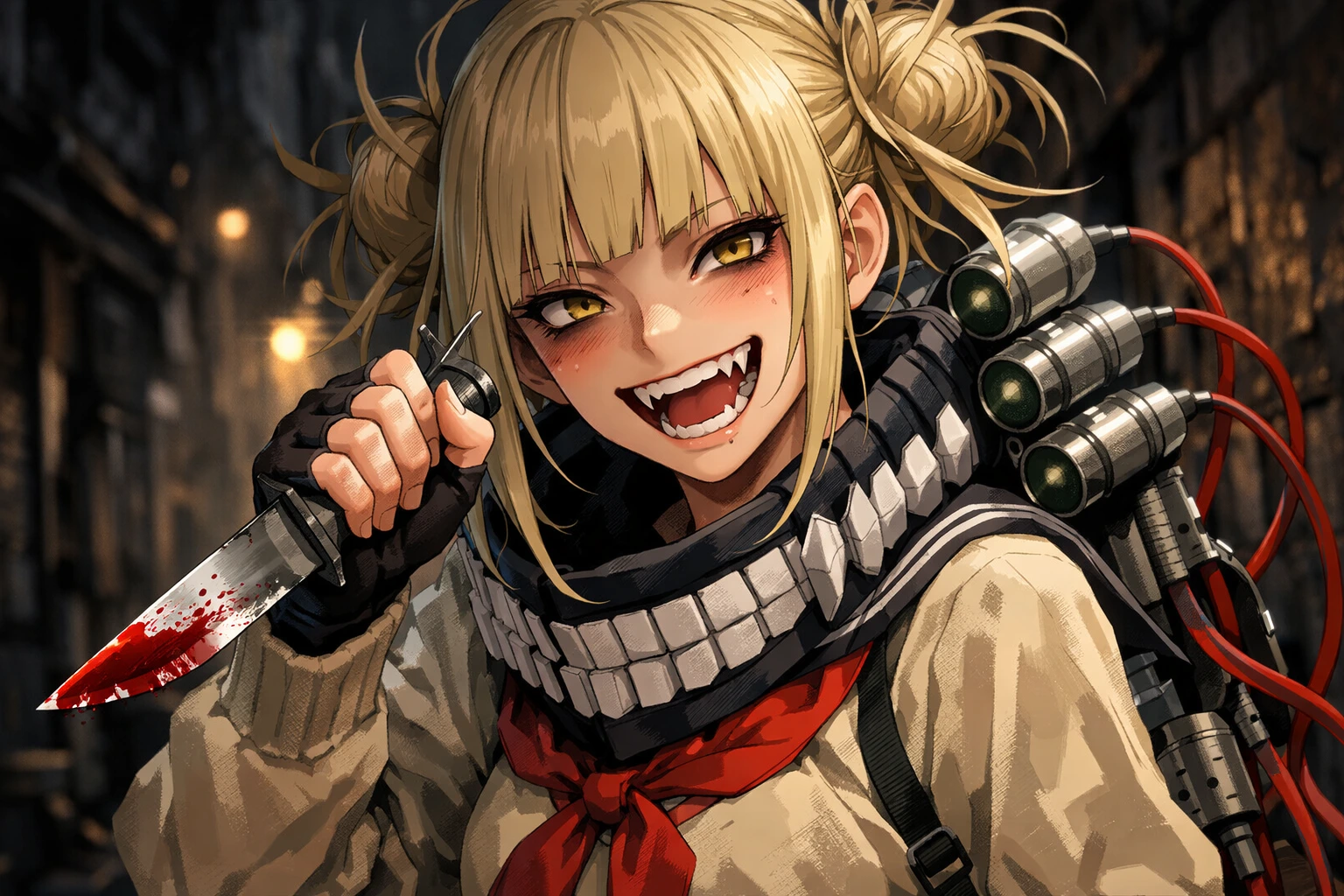 Himiko Toga smiling dangerously in My Hero Academia