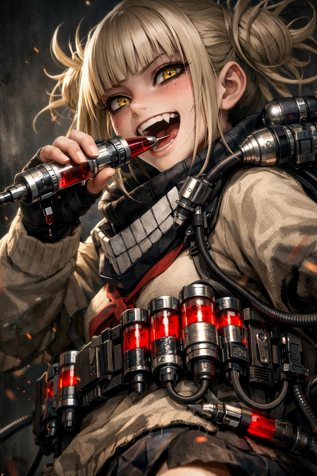 Himiko Toga Transform Quirk mechanism with her syringe gear