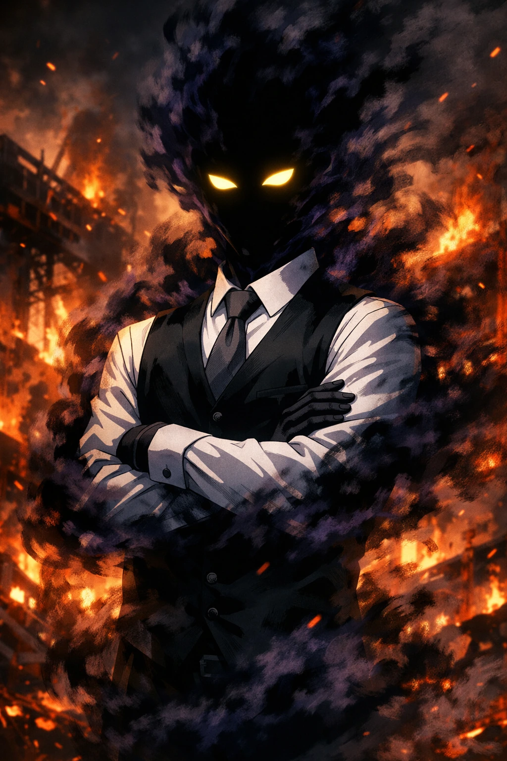 The programmed, apathetic caretaker Kurogiri My Hero Academia.