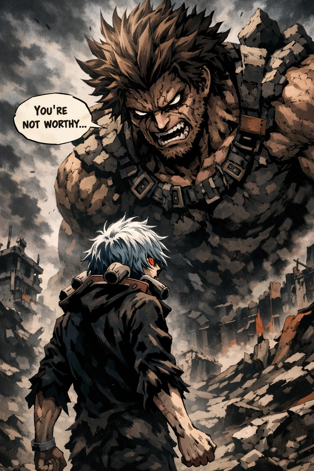 The beast Gigantomachia My Hero Academia rejecting Tomura Shigaraki as the new leader.