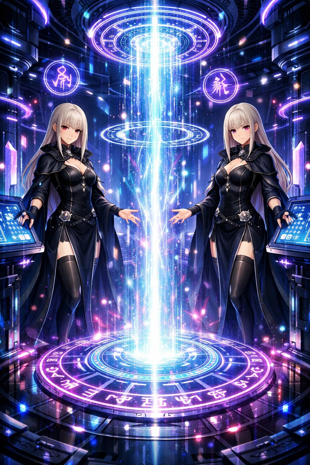 Elena and Eta managing teleportation within the Greed Island Game Mechanics.