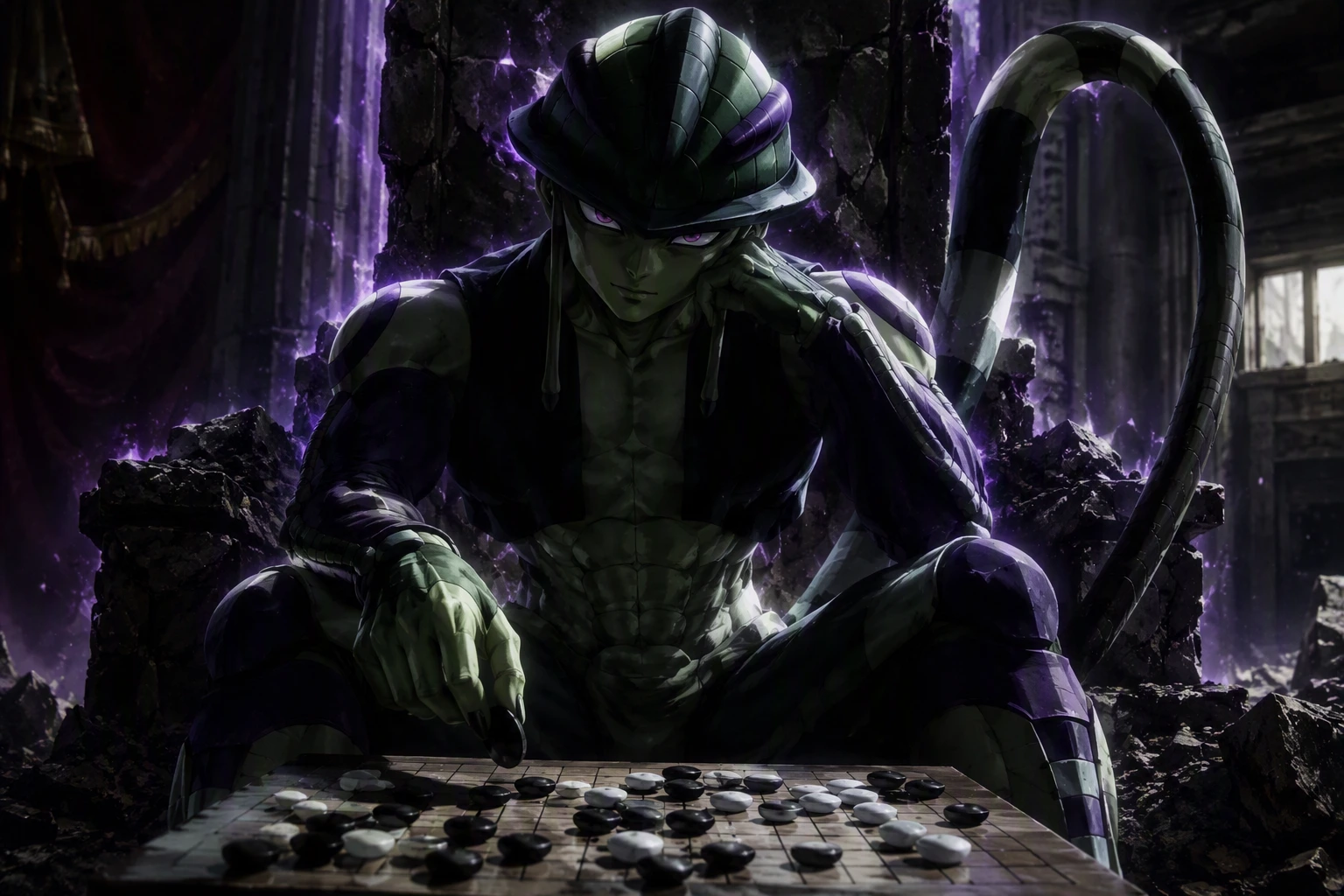 Meruem, the ultimate apex predator and King of the Chimera Ant Hunter x Hunter species.